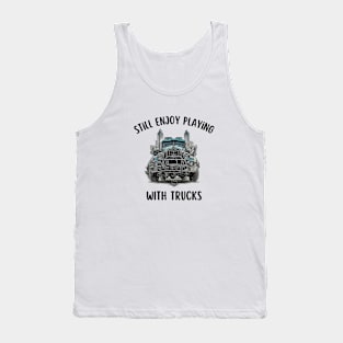 Truck Trucking Vintage Retro Established Agriculture Farmer Tank Top